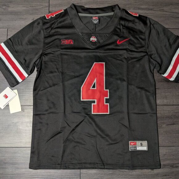 Jeremiah Smith #4 Ohio State Buckeyes BLACKOUT Stitched Men's Jersey Adult Sizes - Picture 6 of 7